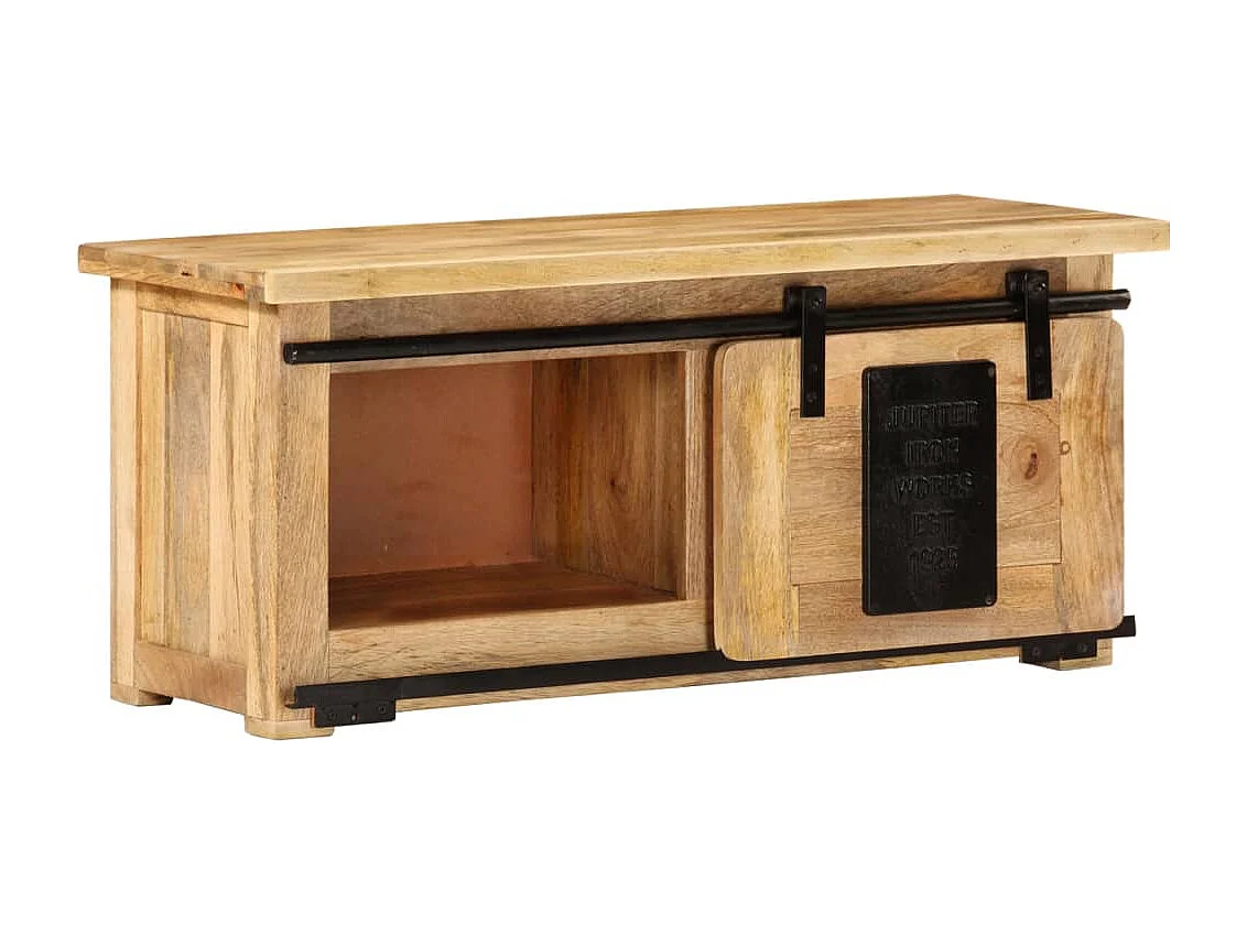 Meuble TV 90x35x40 Bois massif de manguier