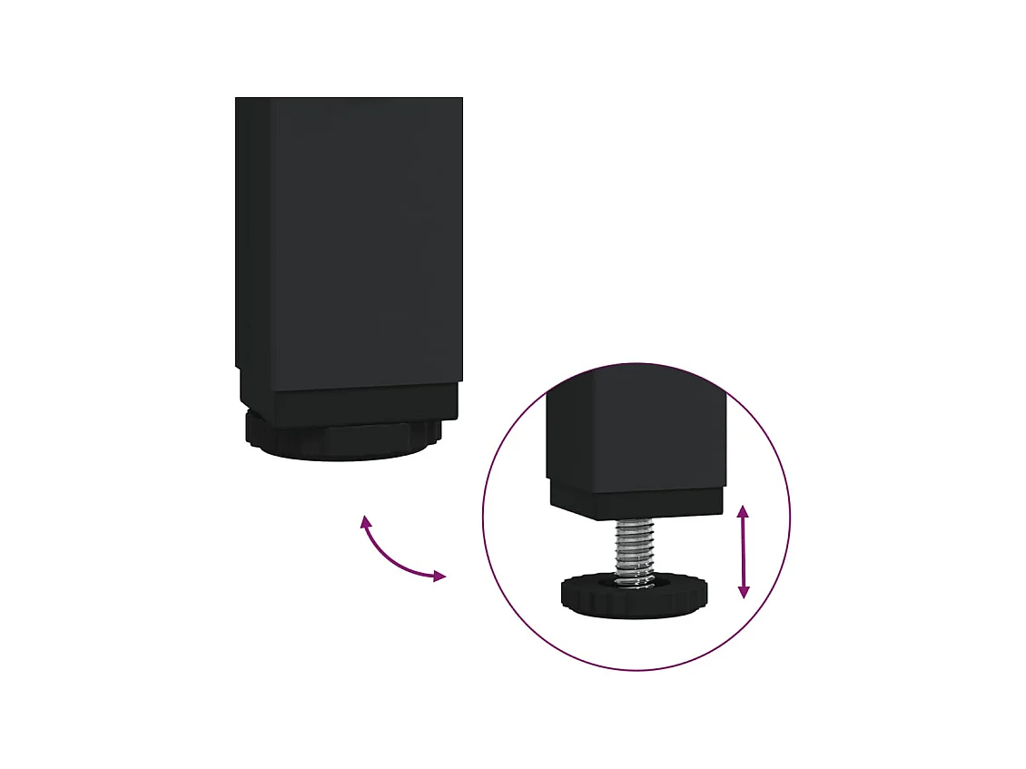 Meuble TV chêne sonoma 201x35x45 bois d'ingénierie et fer