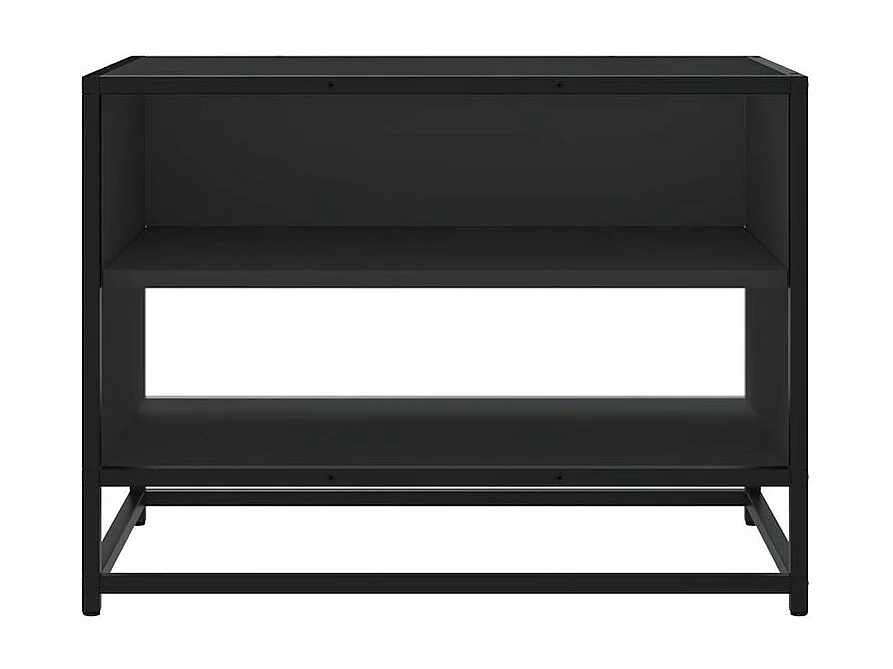 Meuble TV noir 61x40x46 bois d'ingénierie et métal