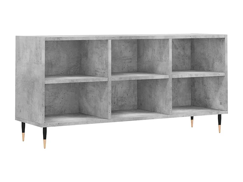 Meuble TV gris béton 103,5x30x50 bois d'ingénierie