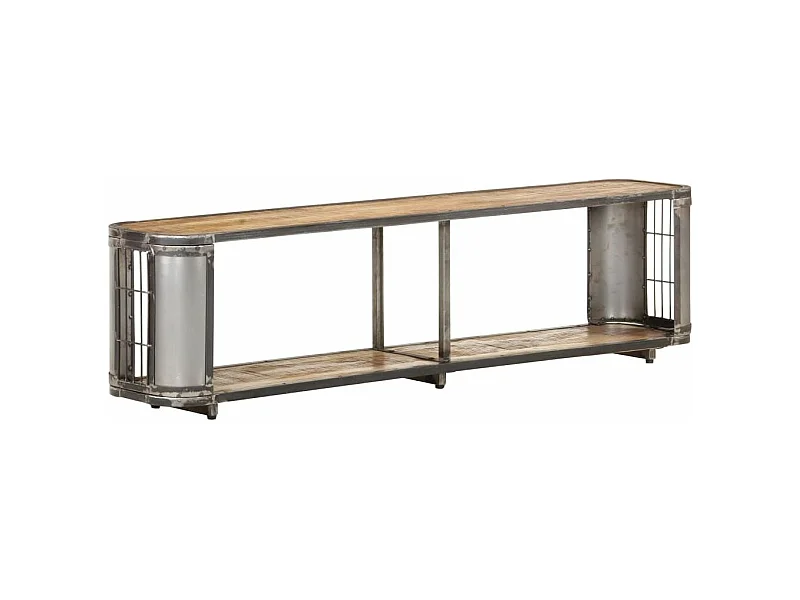 Meuble TV 150x30x40 Bois massif de manguier Kizzo 150