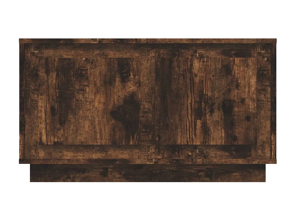 Meuble TV chêne fumé 80x35x45 bois d'ingénierie