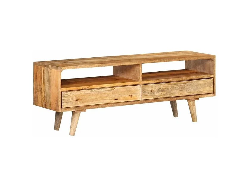 Meuble TV 140x30x41 bois massif de manguier