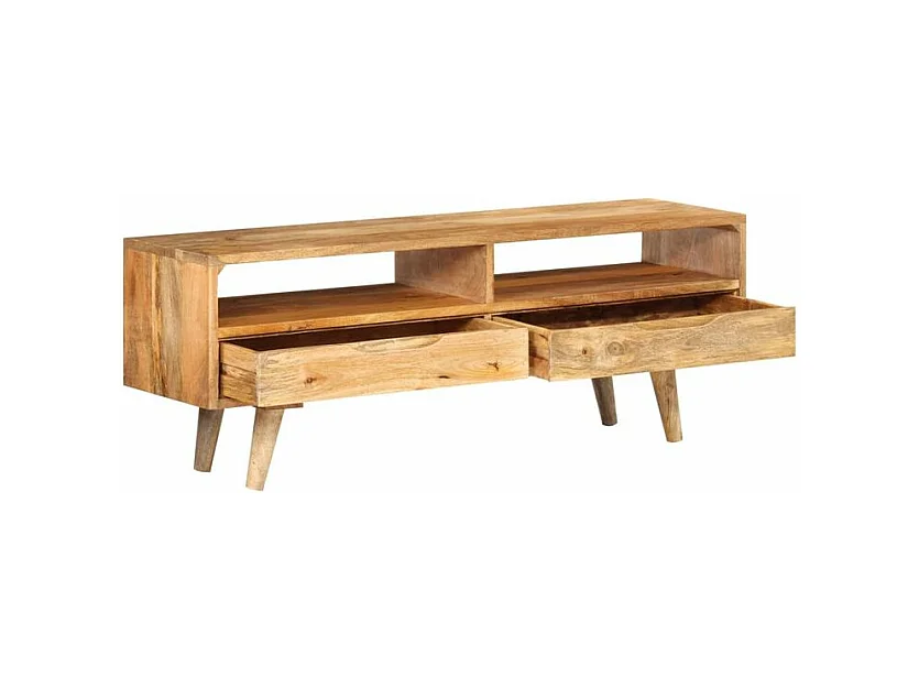 Meuble TV 140x30x41 bois massif de manguier