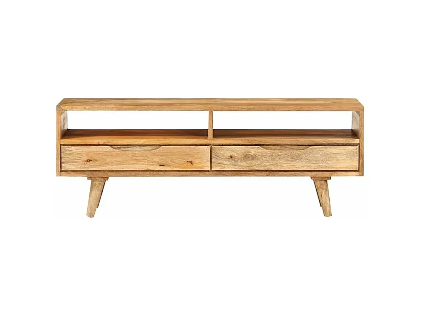Meuble TV 140x30x41 bois massif de manguier