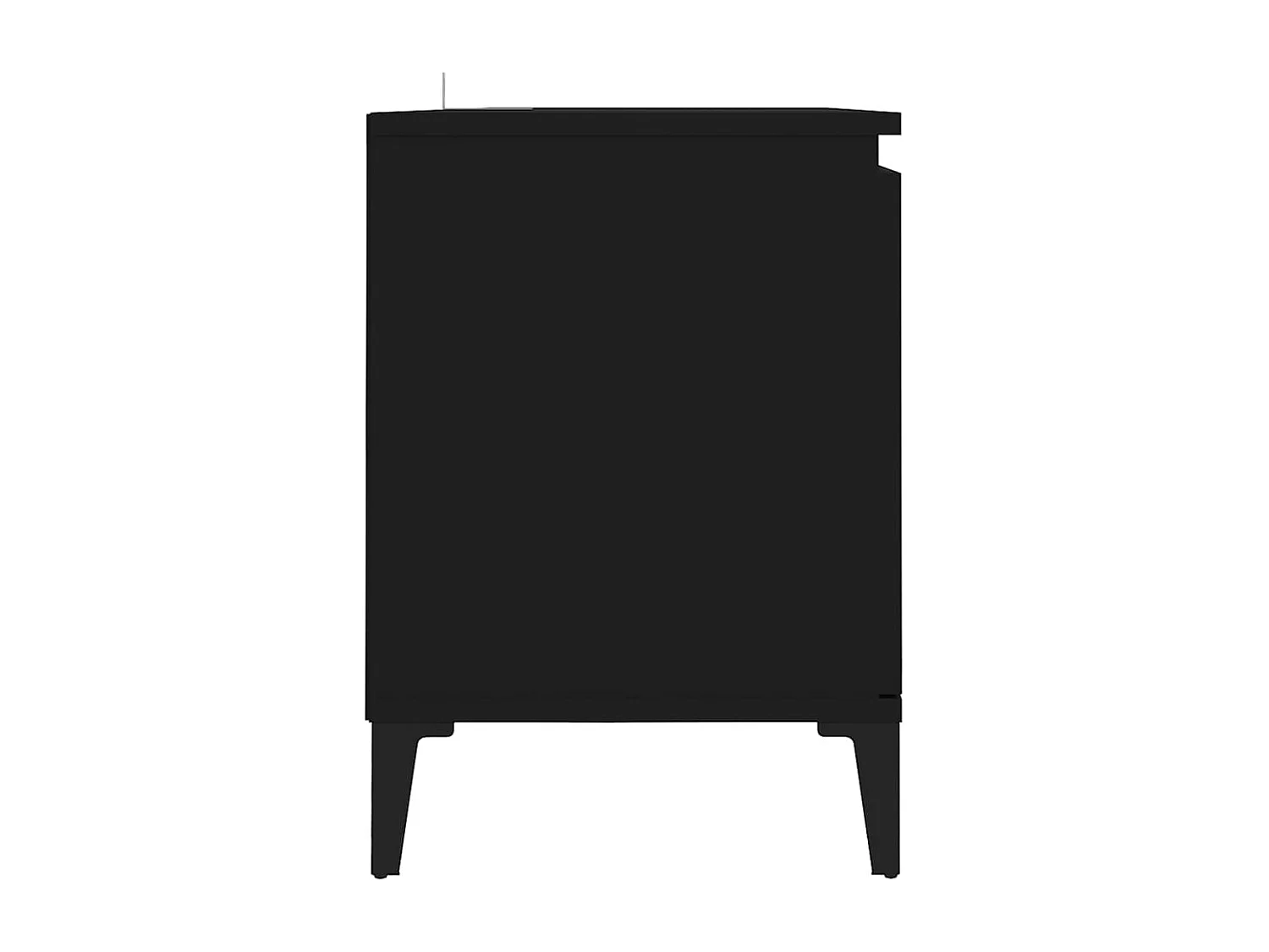 Meuble TV avec pieds en métal Noir 103,5x35x50