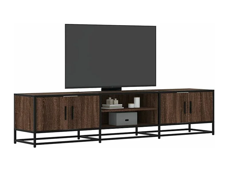 Meuble TV chêne marron 180x35x41 bois d'ingénierie