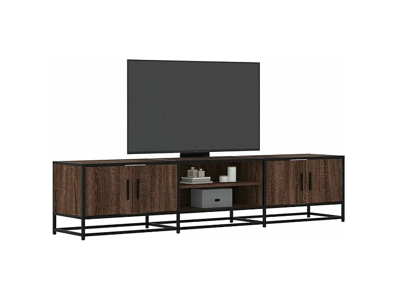Meuble TV chêne marron 180x35x41 bois d'ingénierie