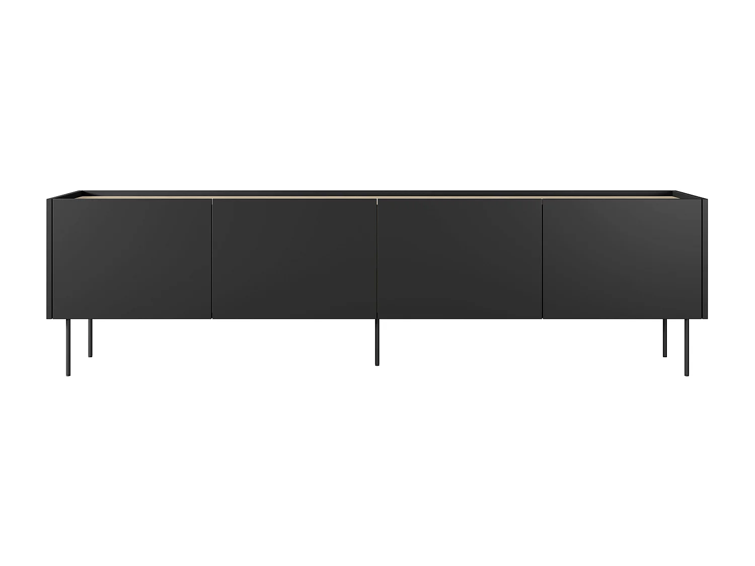 TV-meubel 4 deuren 1 lade met metalen voet 220x60 cm