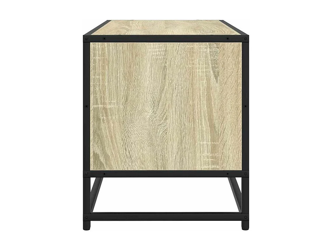 Meuble TV chêne sonoma 80x34,5x40 bois d'ingénierie et métal