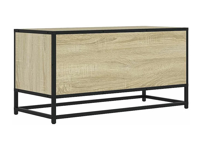 Meuble TV chêne sonoma 80x34,5x40 bois d'ingénierie et métal
