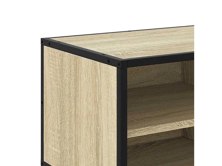 Meuble TV chêne sonoma 80x34,5x40 bois d'ingénierie et métal