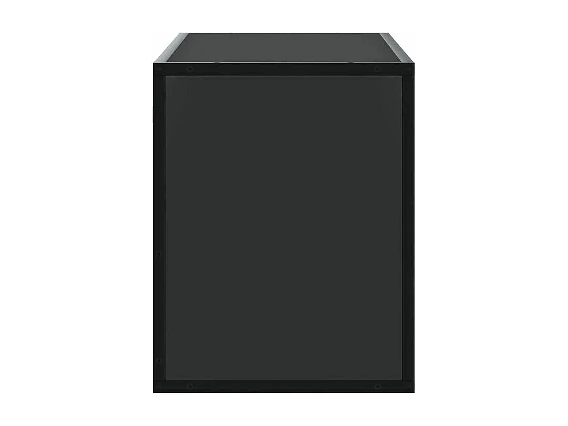 Meuble TV noir 100x31x39,5 bois d'ingénierie et métal