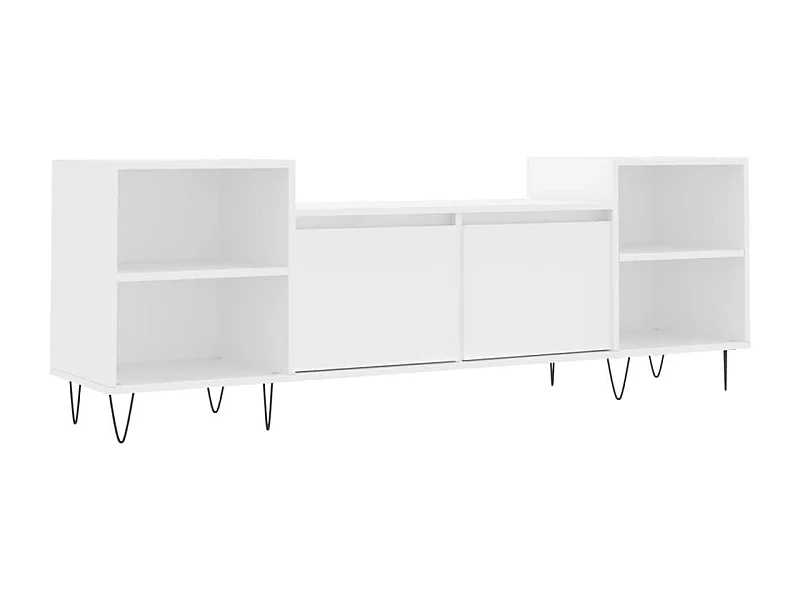 Meuble TV Blanc 160x35x55 Bois d'ingénierie