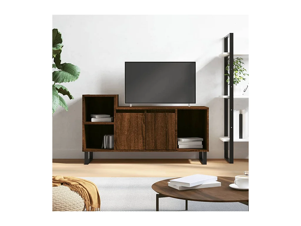 Meuble TV Chêne marron 100x35x55 Bois d'ingénierie