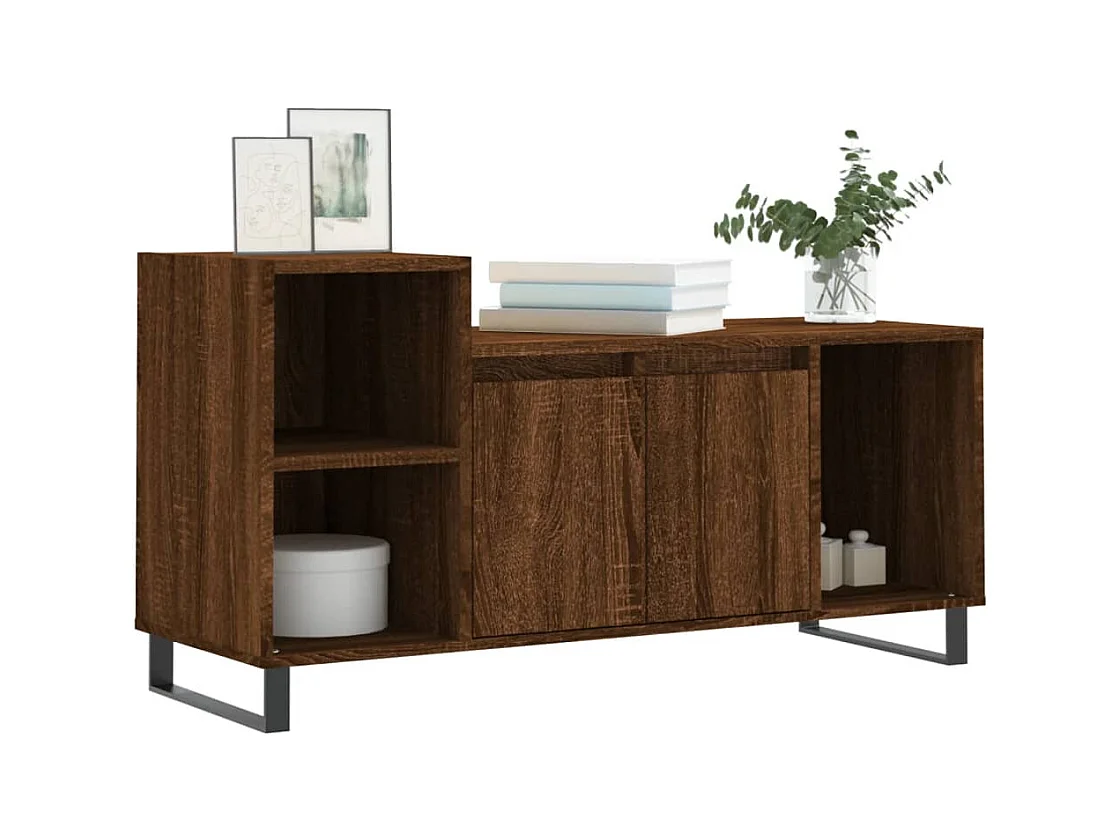 Meuble TV Chêne marron 100x35x55 Bois d'ingénierie