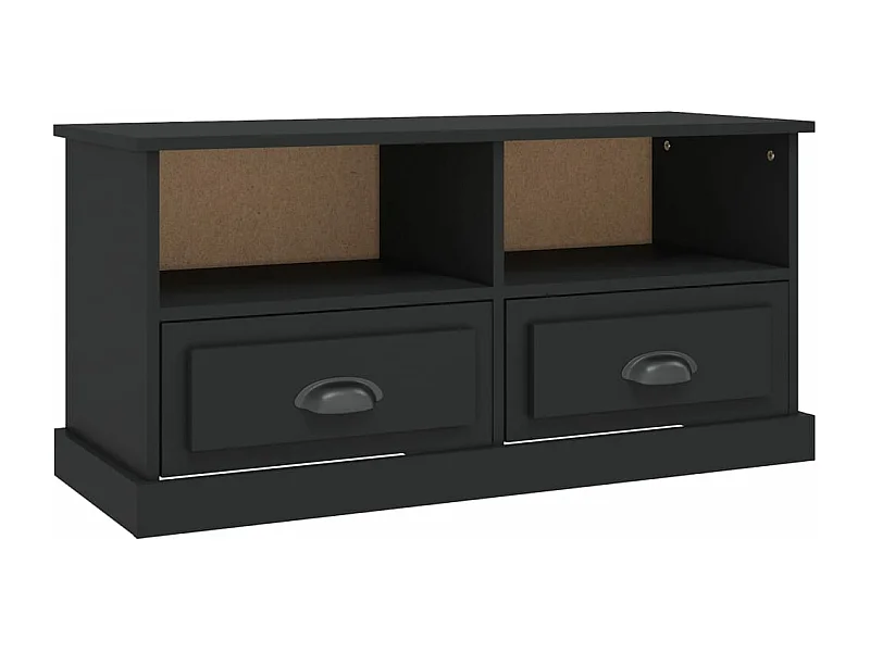 Meuble TV noir 93x35,5x45 bois d'ingénierie