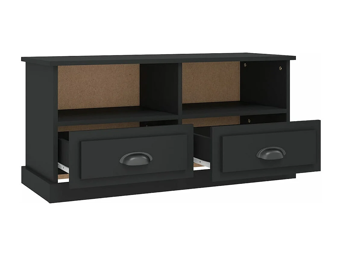 Meuble TV noir 93x35,5x45 bois d'ingénierie
