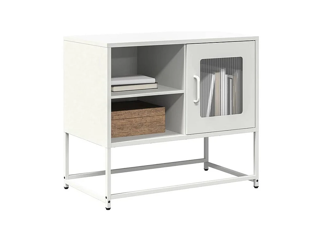 Meuble TV blanc 68x39x60,5 acier