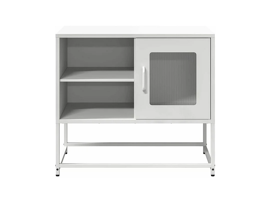 Meuble TV blanc 68x39x60,5 acier