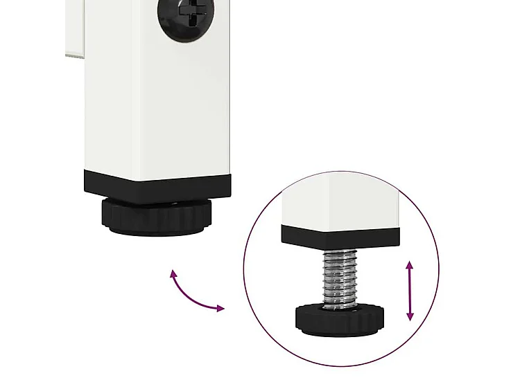 Meuble TV blanc 68x39x60,5 acier