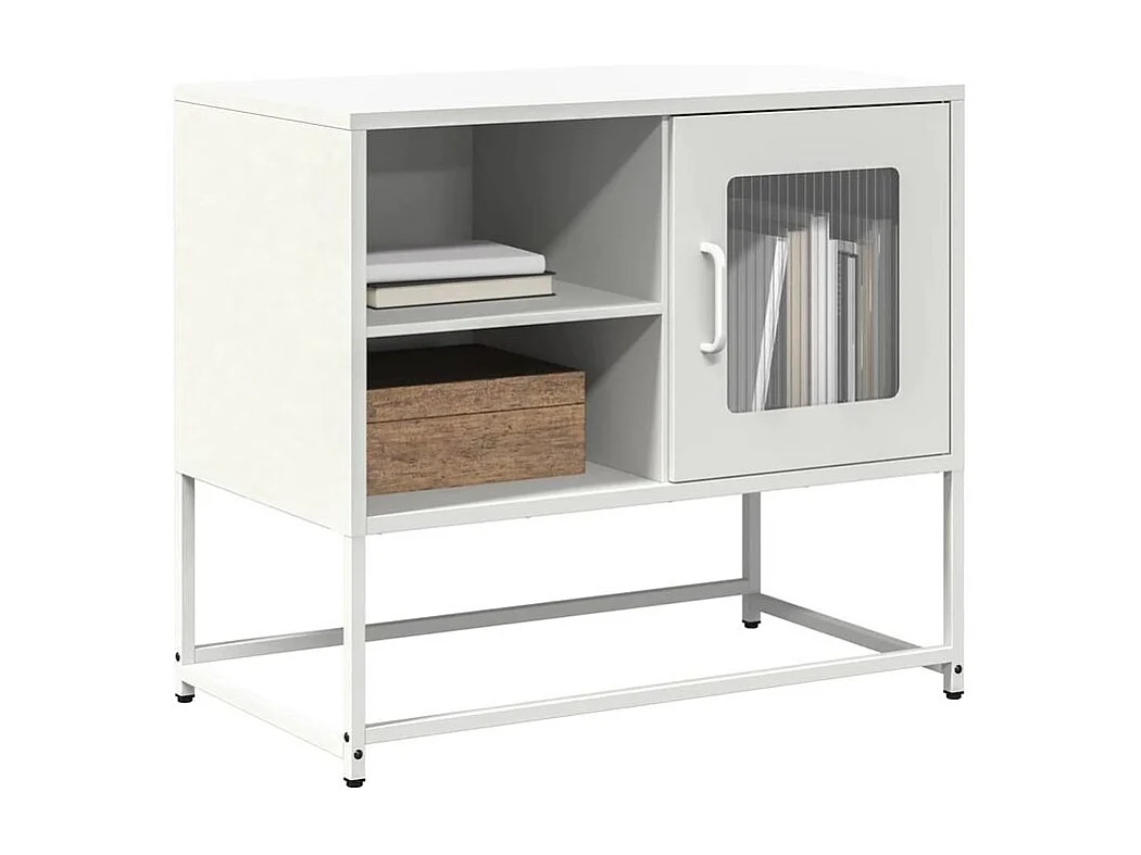Meuble TV blanc 68x39x60,5 acier