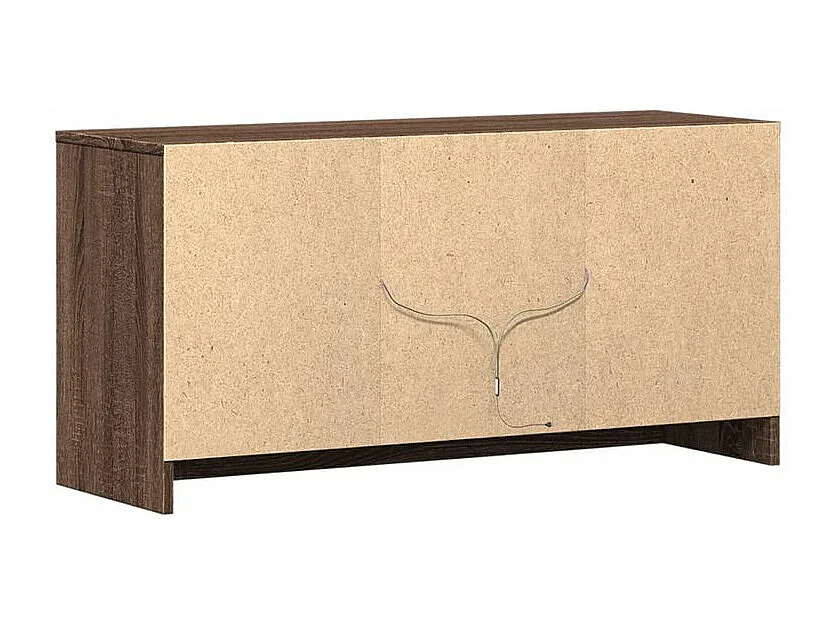 Meuble TV avec LED chêne marron 100x34x50 bois d'ingénierie