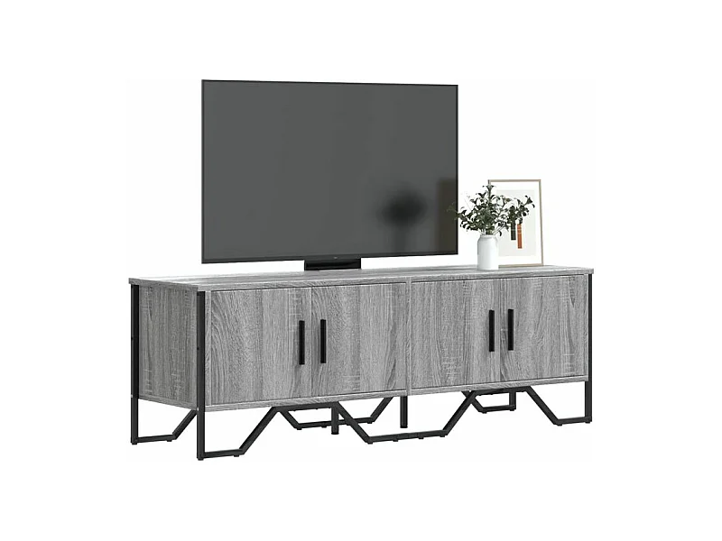 Meuble TV sonoma gris 122x34x41 bois d'ingénierie