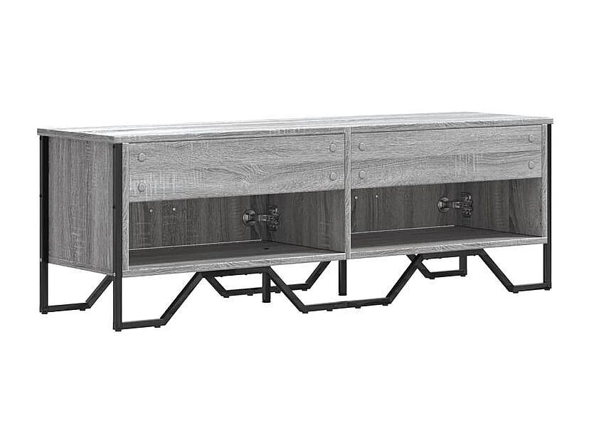 Meuble TV sonoma gris 122x34x41 bois d'ingénierie