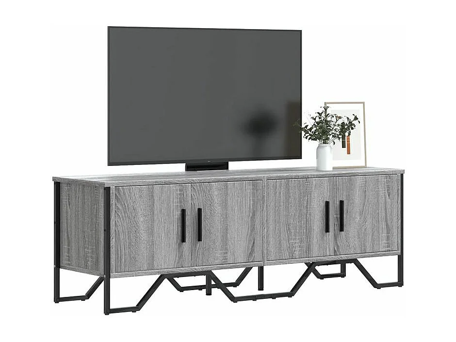 Meuble TV sonoma gris 122x34x41 bois d'ingénierie