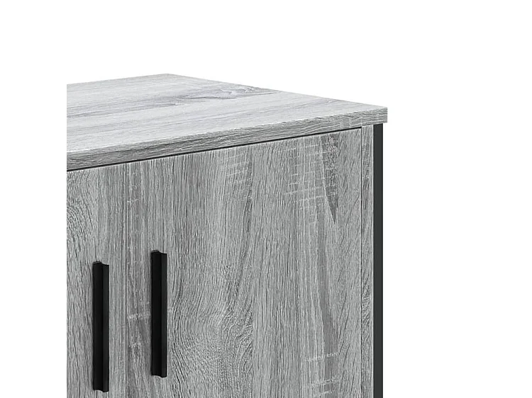 Meuble TV sonoma gris 122x34x41 bois d'ingénierie