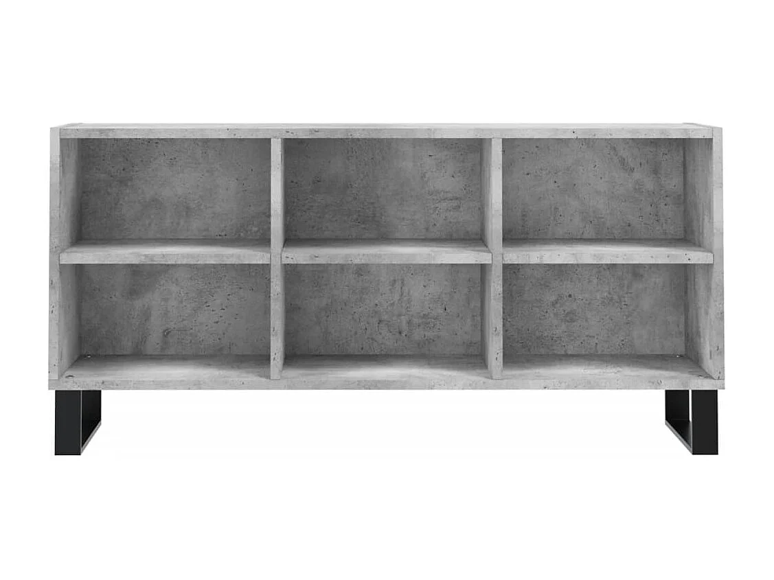 Meuble TV gris béton 103,5x30x50 bois d'ingénierie