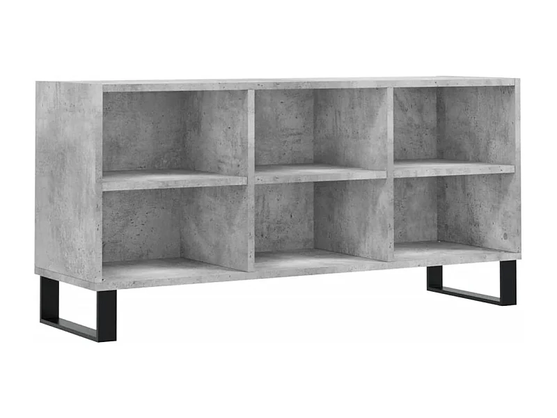 Meuble TV gris béton 103,5x30x50 bois d'ingénierie