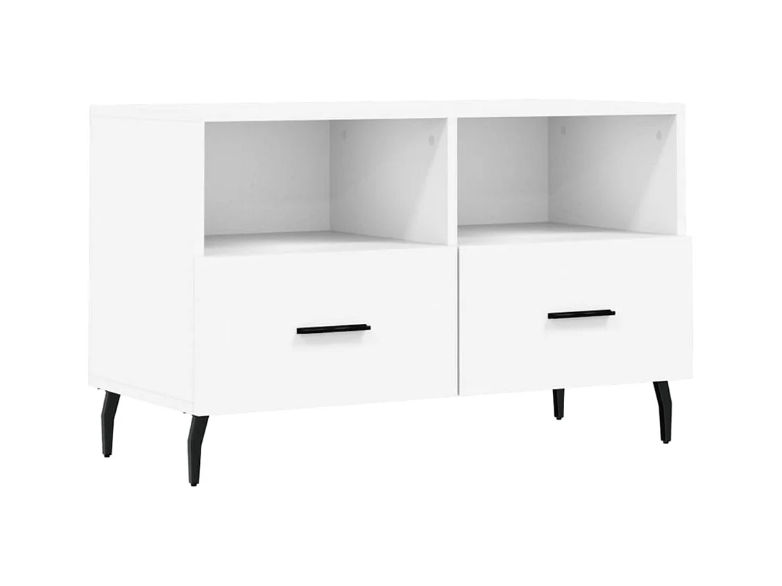 Meuble TV Blanc 80x36x50 Bois d'ingénierie