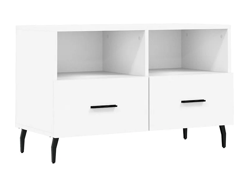 Meuble TV Blanc 80x36x50 Bois d'ingénierie
