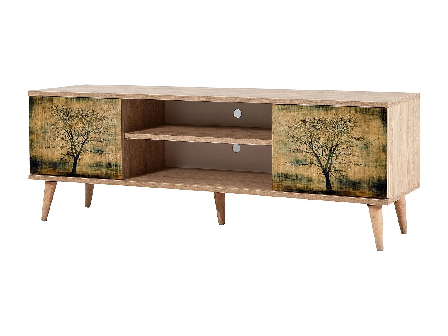 TV-Ständer – 140 x 50 x 40 cm – Sonoma-Eiche – Melamin