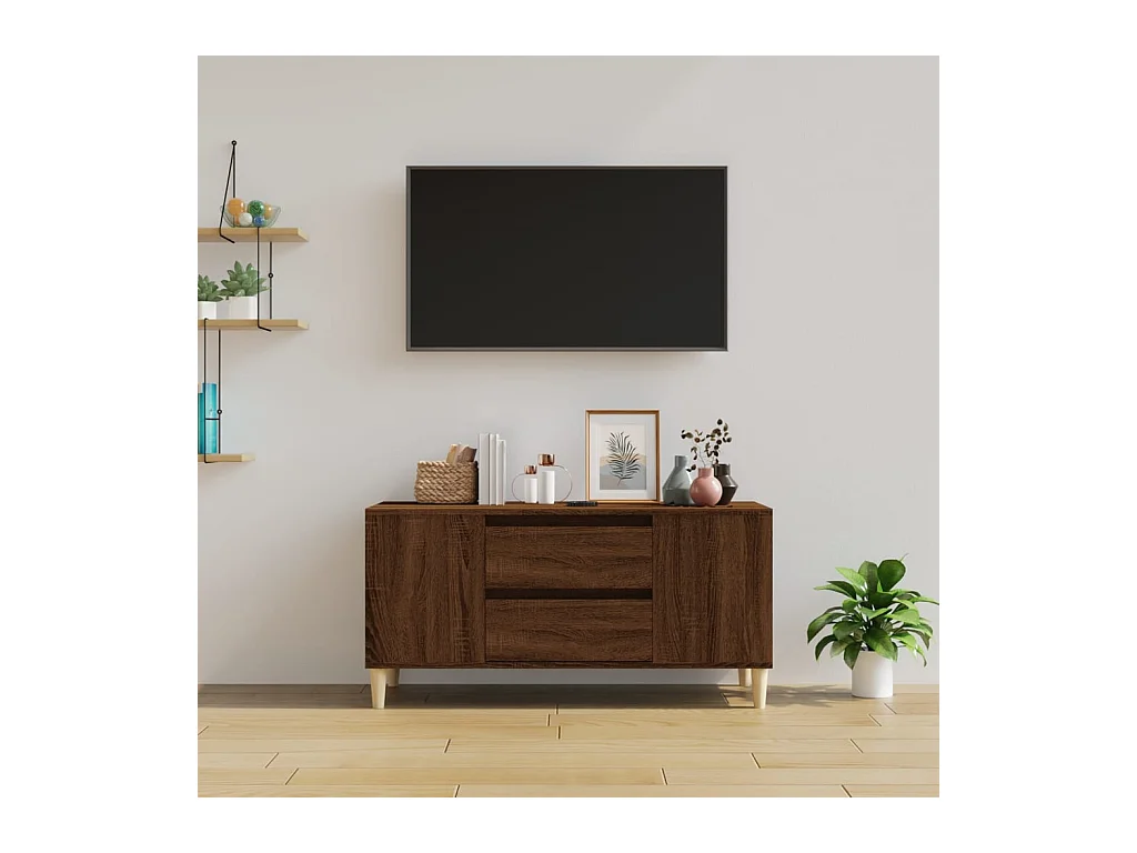 Meuble TV Chêne marron 102x44,5x50 Bois d'ingénierie