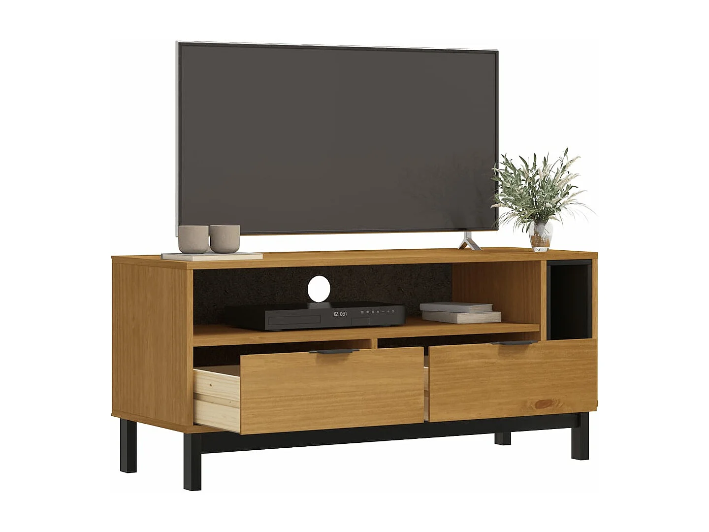 Meuble TV FLAM 110x40x50 bois massif de pin