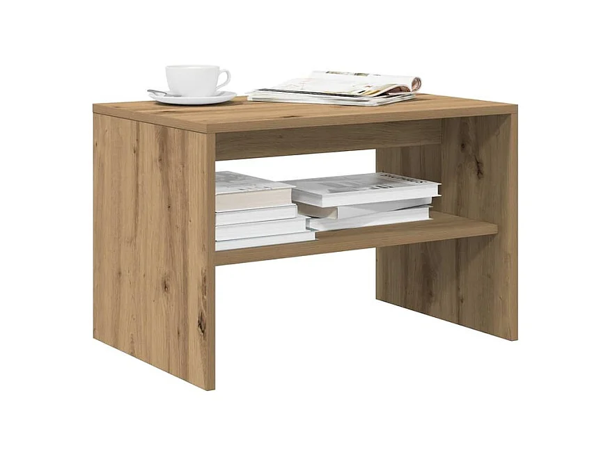 Meuble TV chêne artisanal 60x40x40 bois d'ingénierie