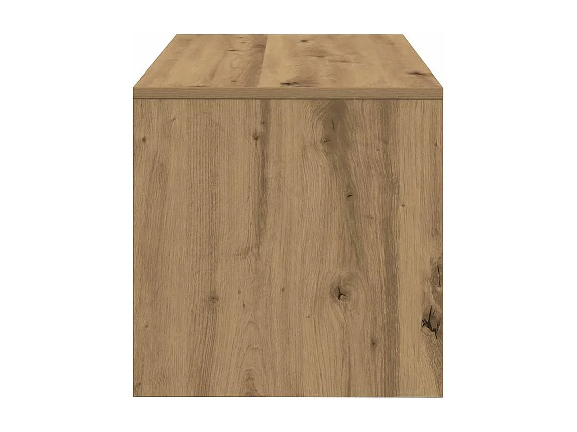 Meuble TV chêne artisanal 60x40x40 bois d'ingénierie