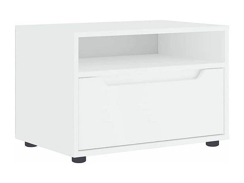 Meuble TV VISNES blanc 60x40x38 bois d'ingénierie