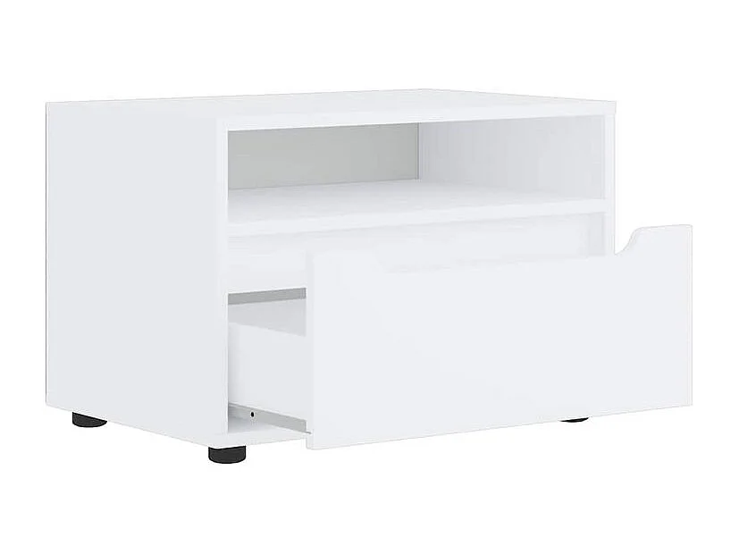 Meuble TV VISNES blanc 60x40x38 bois d'ingénierie
