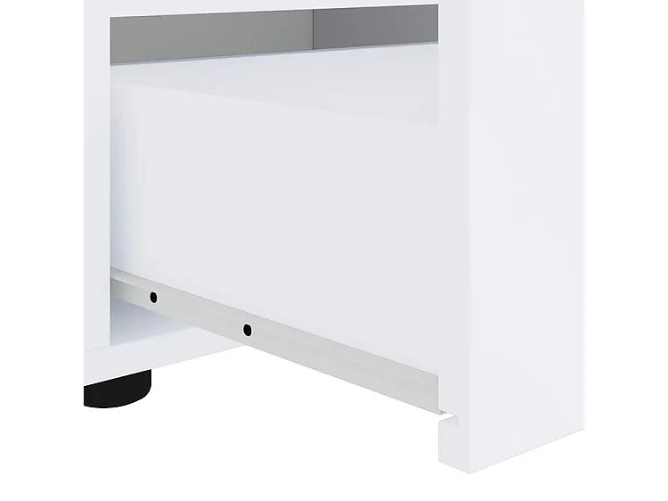 Meuble TV VISNES blanc 60x40x38 bois d'ingénierie