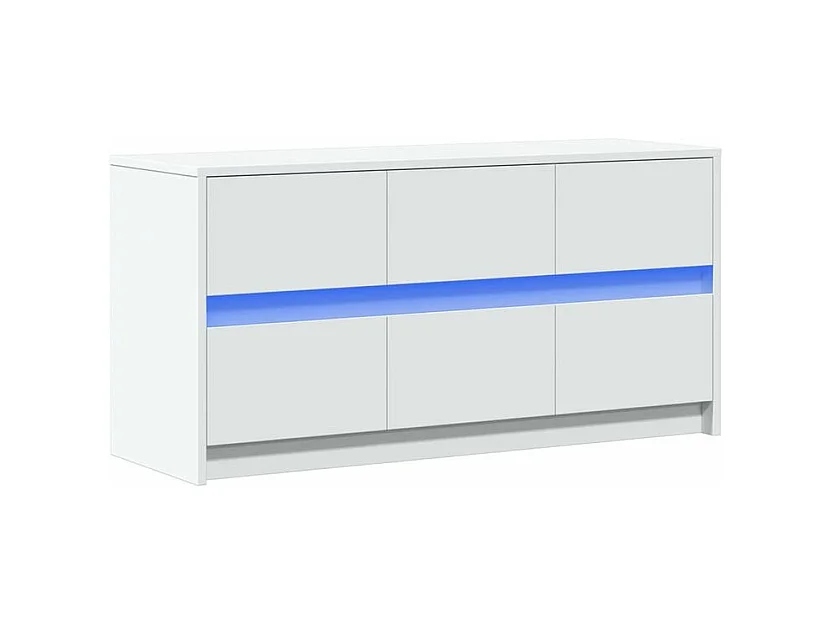 Meuble TV avec LED blanc 100x34x50 bois d'ingénierie