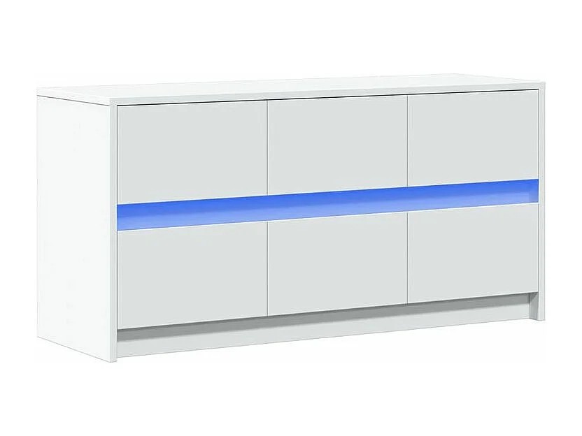 Meuble TV avec LED blanc 100x34x50 bois d'ingénierie