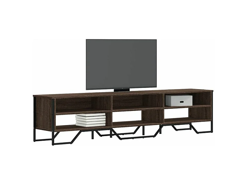 Meuble TV chêne marron 180x34x41 bois d'ingénierie