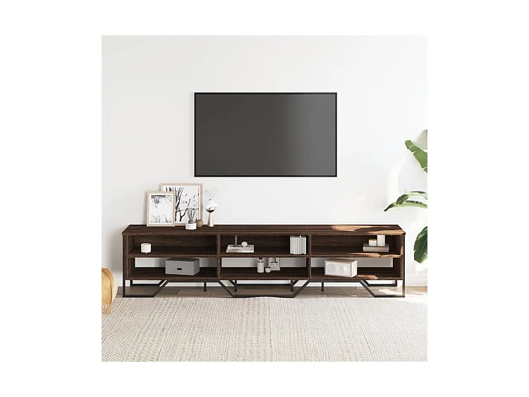 Meuble TV chêne marron 180x34x41 bois d'ingénierie