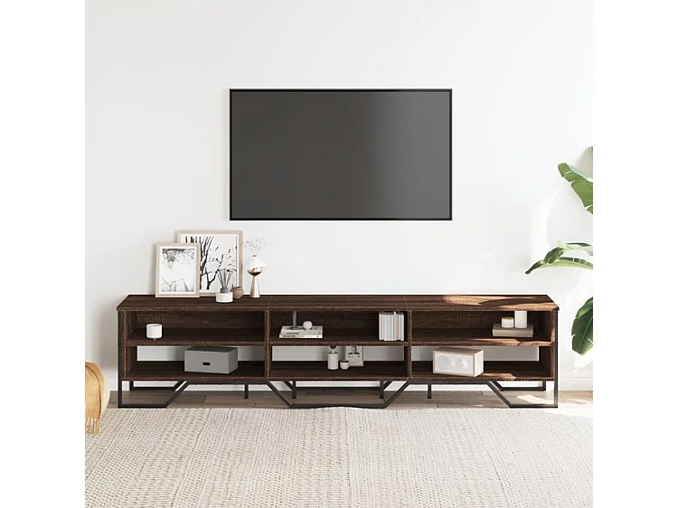 Meuble TV chêne marron 180x34x41 bois d'ingénierie