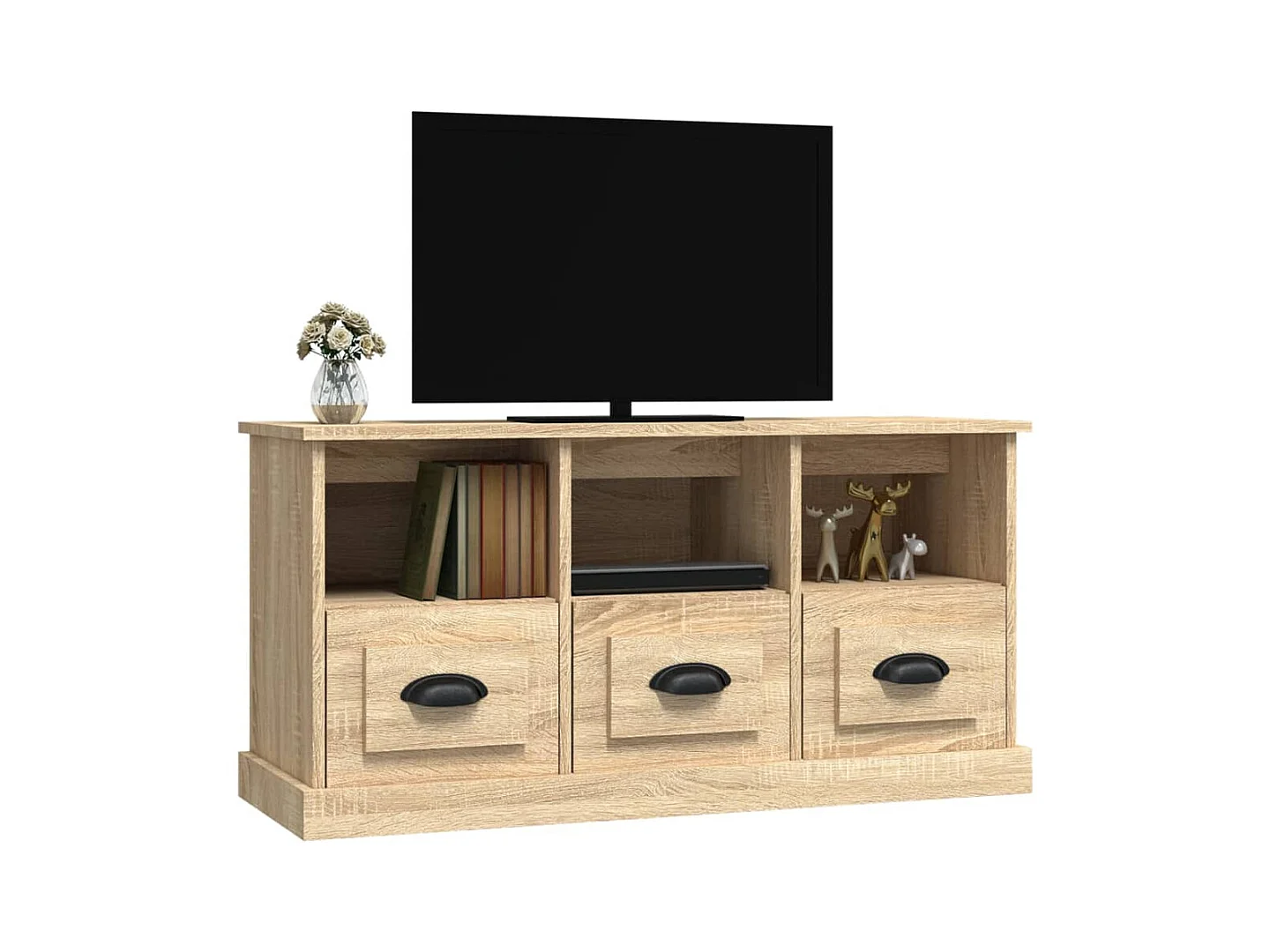 Meuble TV chêne sonoma 100x35x50 bois d'ingénierie