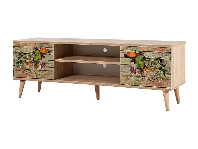 Móvel de TV em carvalho Sonoma – 140 cm – 50 cm – 100% painel de partículas revestido a melamina